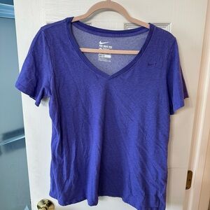 Nike Women's Purple V-Neck Tee